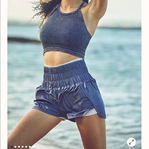 2 piece set Free people happiness runs tank with the way home shorts in blue